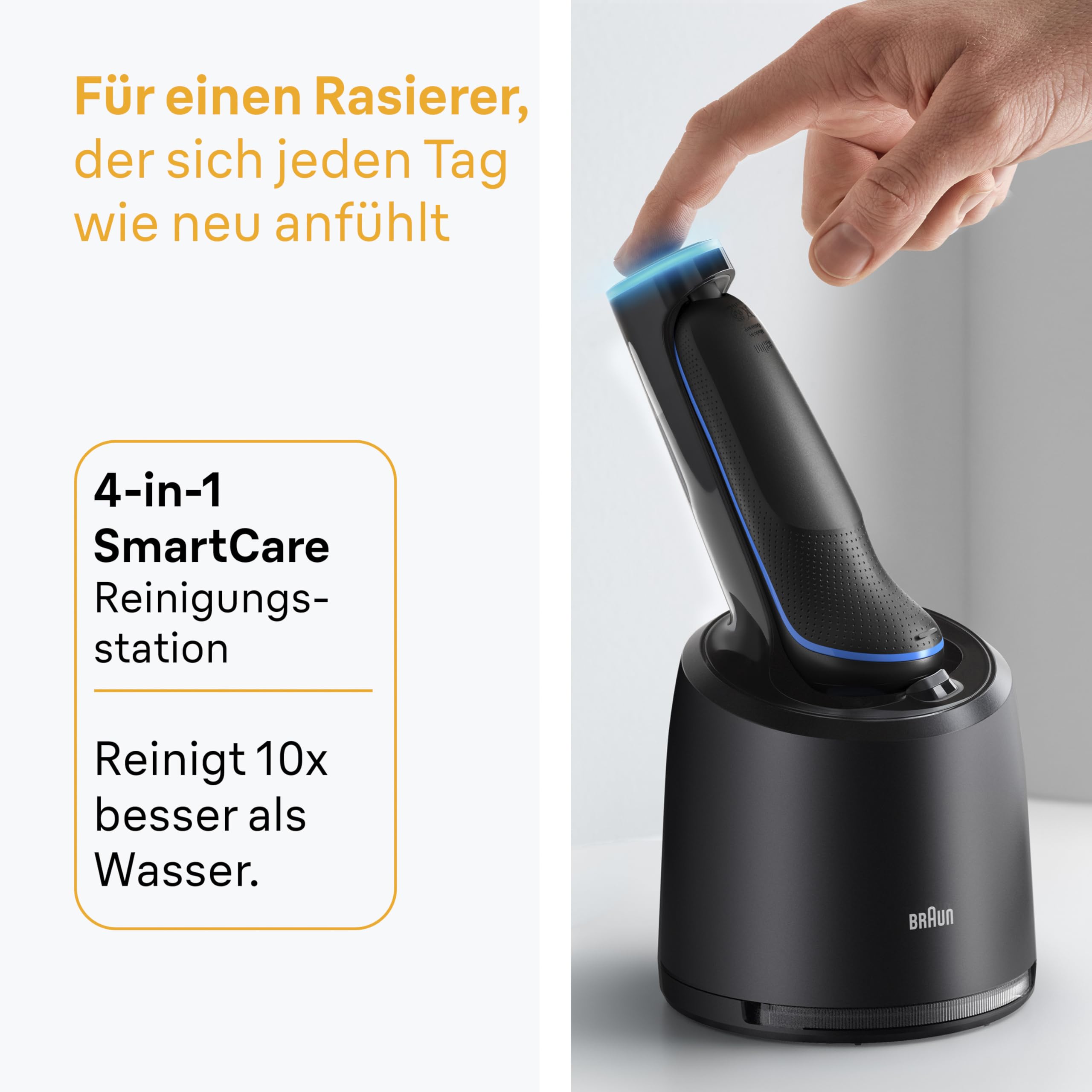 Braun Bundle mit Series 5 Rasierer Herren Elektrisch, Rasierapparat, Wasserdicht, Made in Germany, 52-B7000cc, Blau + Series XT3 Gesicht & Körper, Wasserdicht, XT3200, Schwarz