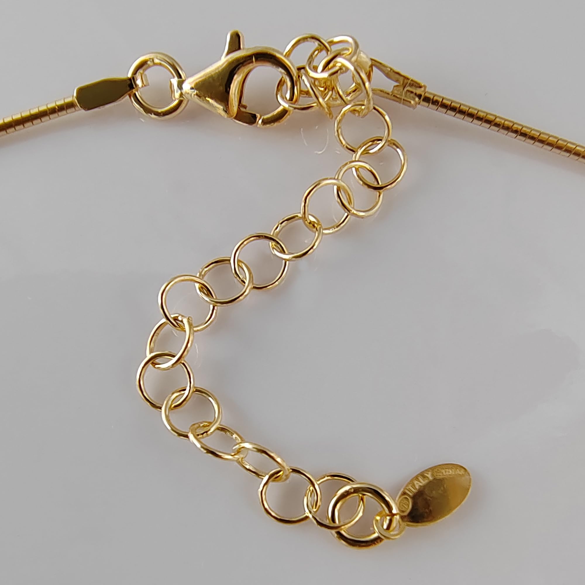 Gioielli Aurum Collana Punto Luce Donna in Argento 925 Dorato, Girocollo Semirigido con Ciondolo Brillante, Regalo