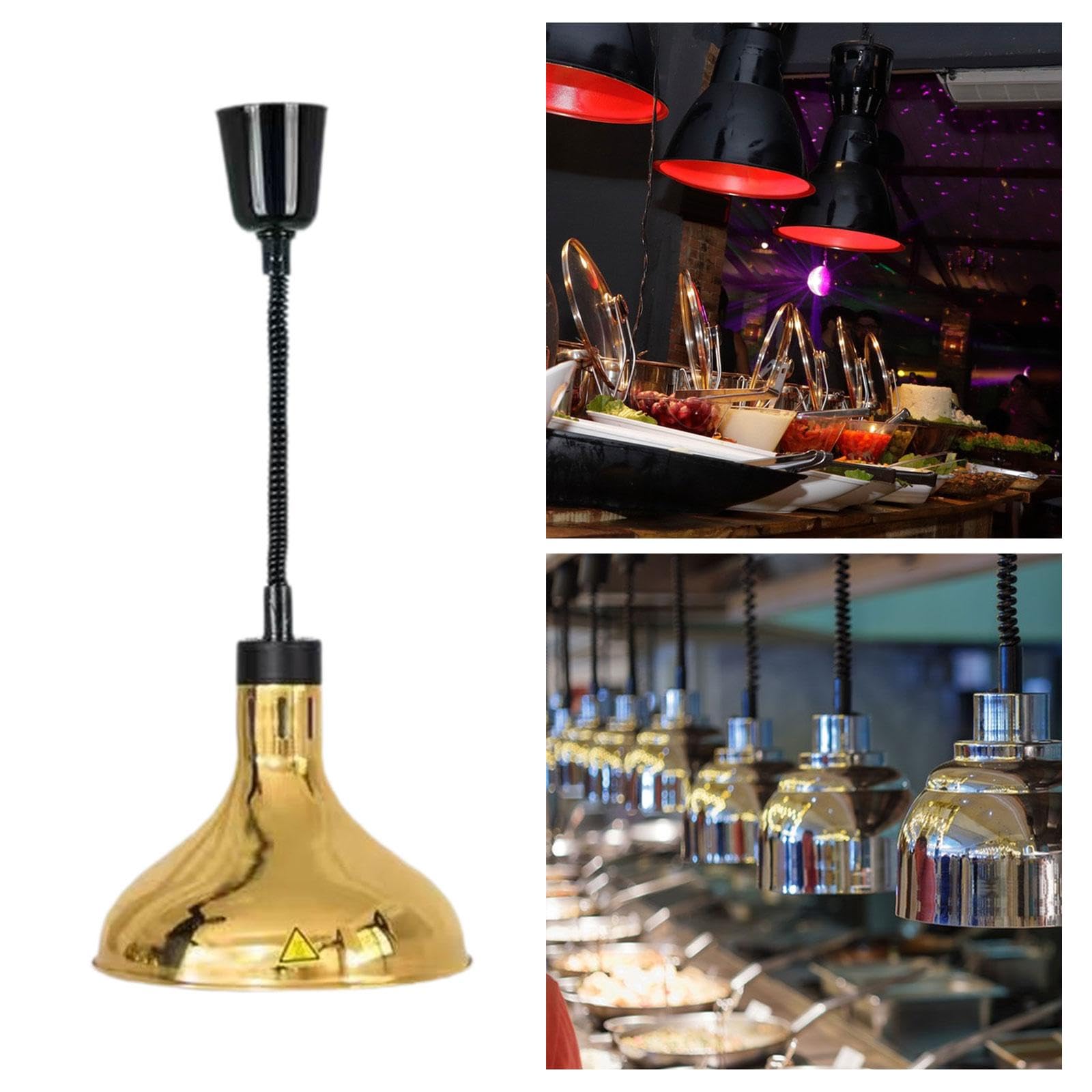 Generic Lampada Riscaldante Moderna in Acciaio Inox per Buffet Ed Eventi di Catering, oro