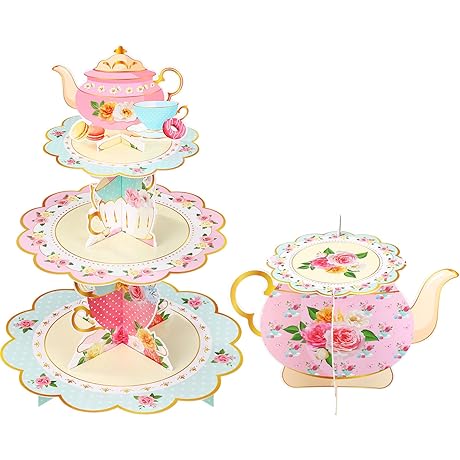 Zopeal Tea Party Cupcake Stand: A Royal Delight for Your Tea-riffic Celebration