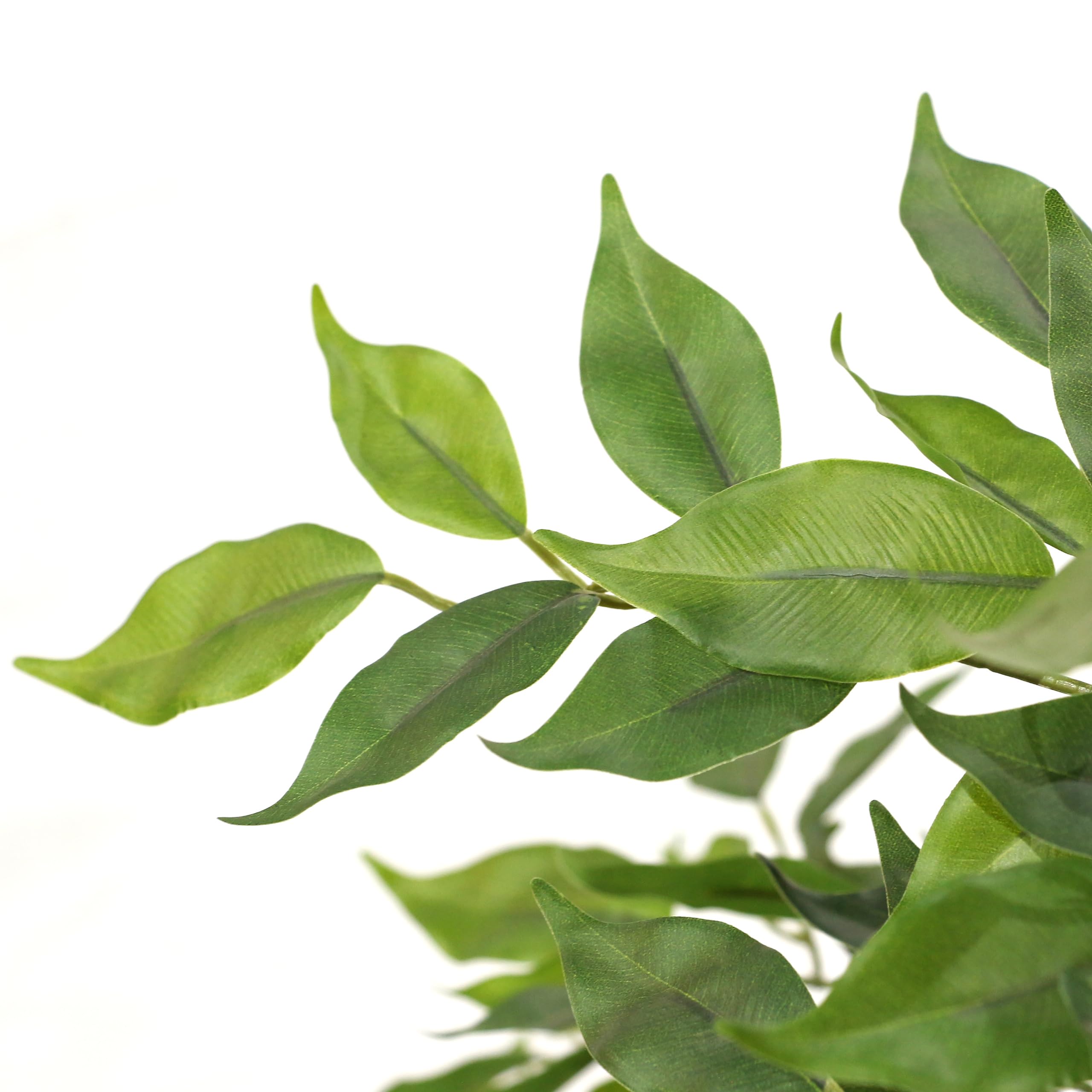 HJH Office Pianta artificiale FICUS I Pianta artificiale decorativa 120 cm, fico di betulla, albero artificiale di facile manutenzione, verde 871057