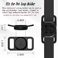Vista 2 de Paquete de 2 soportes impermeables para collar de perro AirTag compatibles con Apple AirTag, soporte de silicona oculto para Airtag Tracker, negro