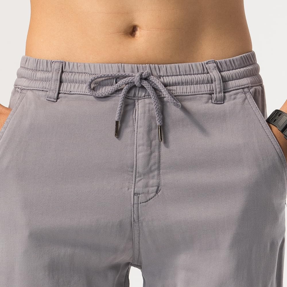 TONY BACKER Pantaloni Cargo Uomo in Maglia di Cotone Multitasche Laterali Casual e Chiusura Coulisse e i Lacci nella Vita 7905