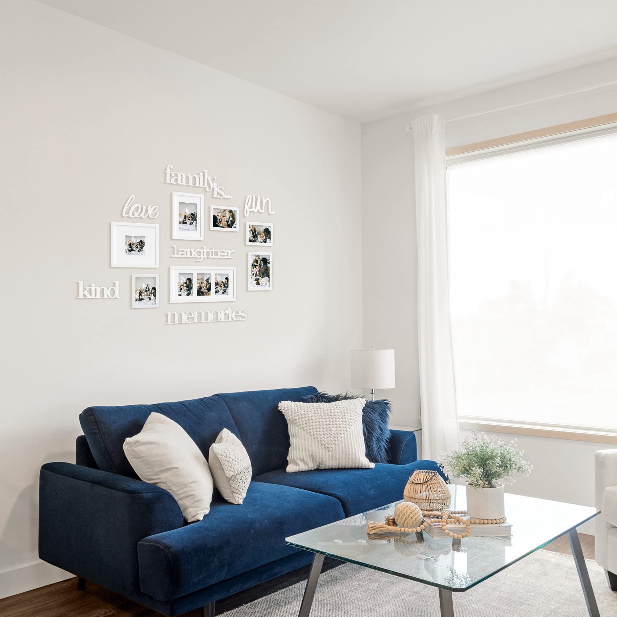 Jerry & Maggie – Cornice portafoto | placca College Frame – Decorazione da parete combinazione – bronzo PVC cornice selfie Gallery collage con Full size Hanging template & montaggio a parete design