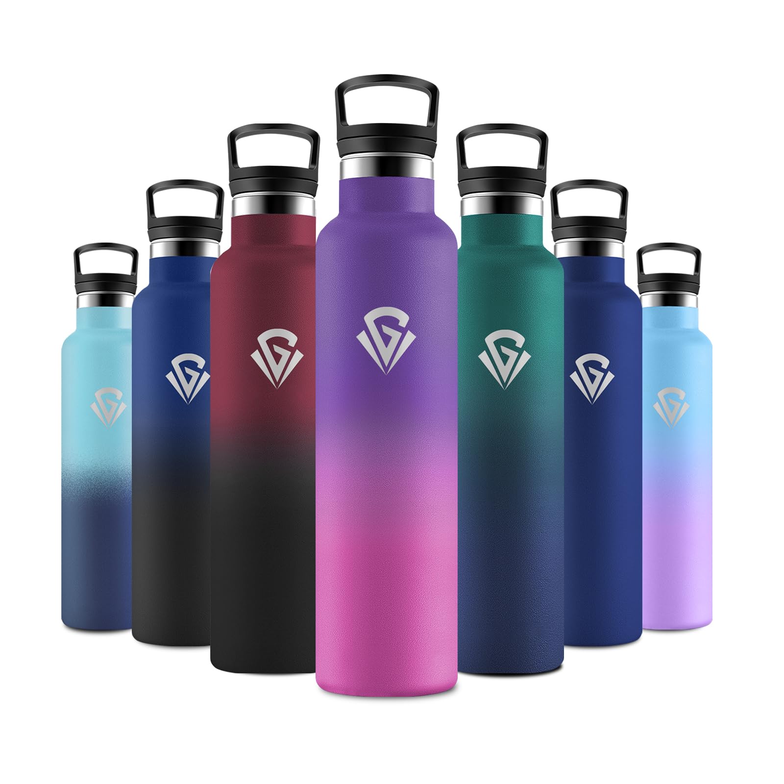 JAPORIA 1L Water Bottle with Straw Leak Proof Double Layer Insulation for Carbonated Drinks School Camping