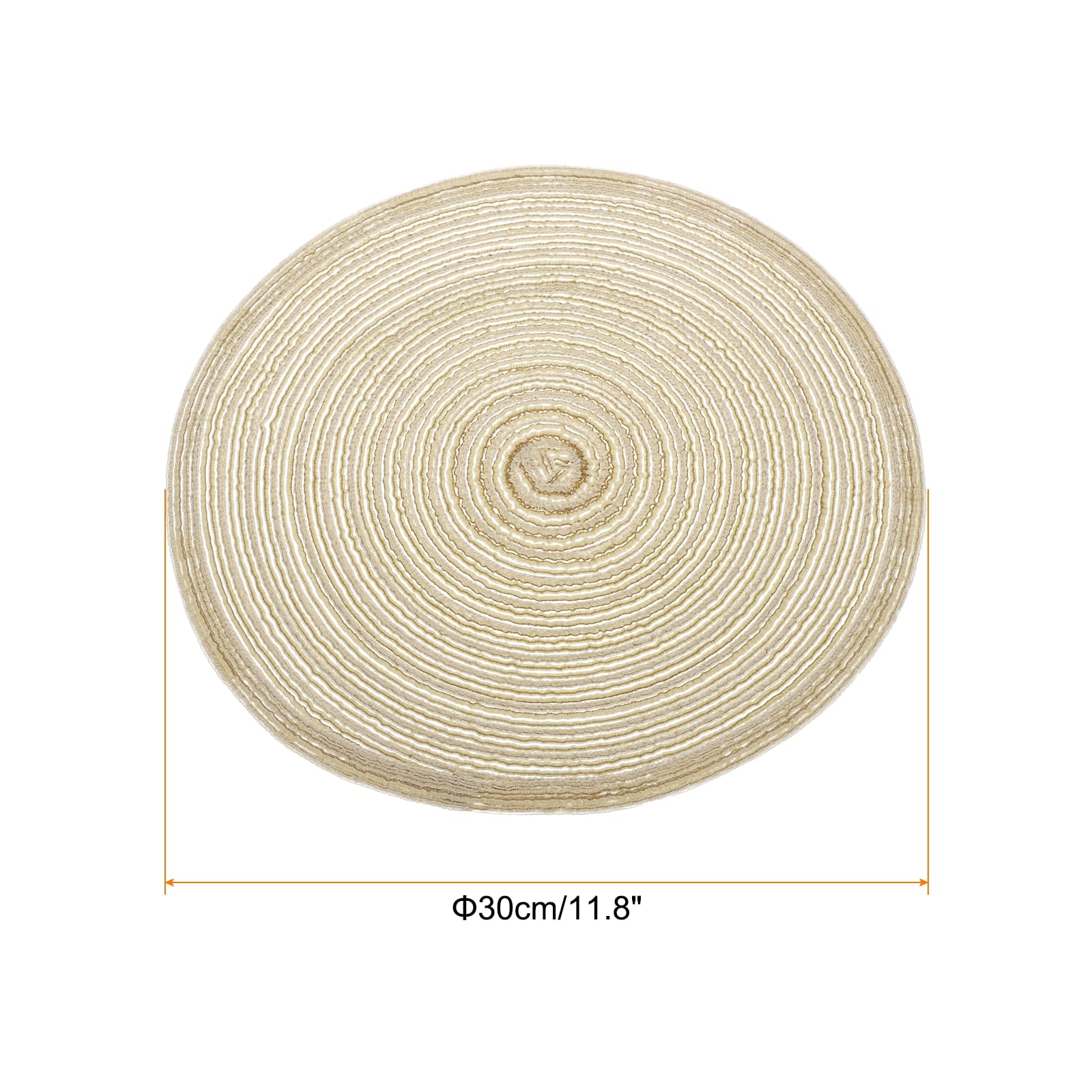 HARFINGTON 4 manteles individuales redondos trenzados de 11.8 pulgadas, antideslizantes, redondos, para mesas de comedor, lavables, con aislamiento térmico, tejidos, para interiores y exteriores, para