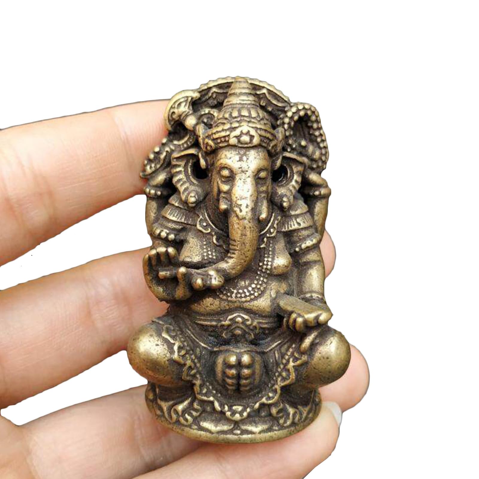 YXCQHZM Ganesha Idol Car Dashboard Idol Brass Ganesha Statue for Office Desk Puja Room Figurine