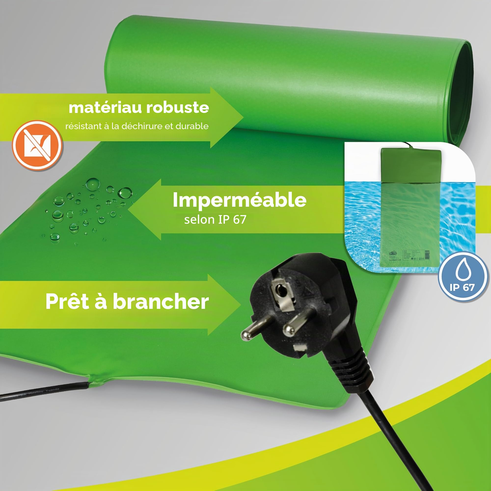Bio Green WP 025-035 Plaque chauffante 0, 25 x 0, 35 m 15 W