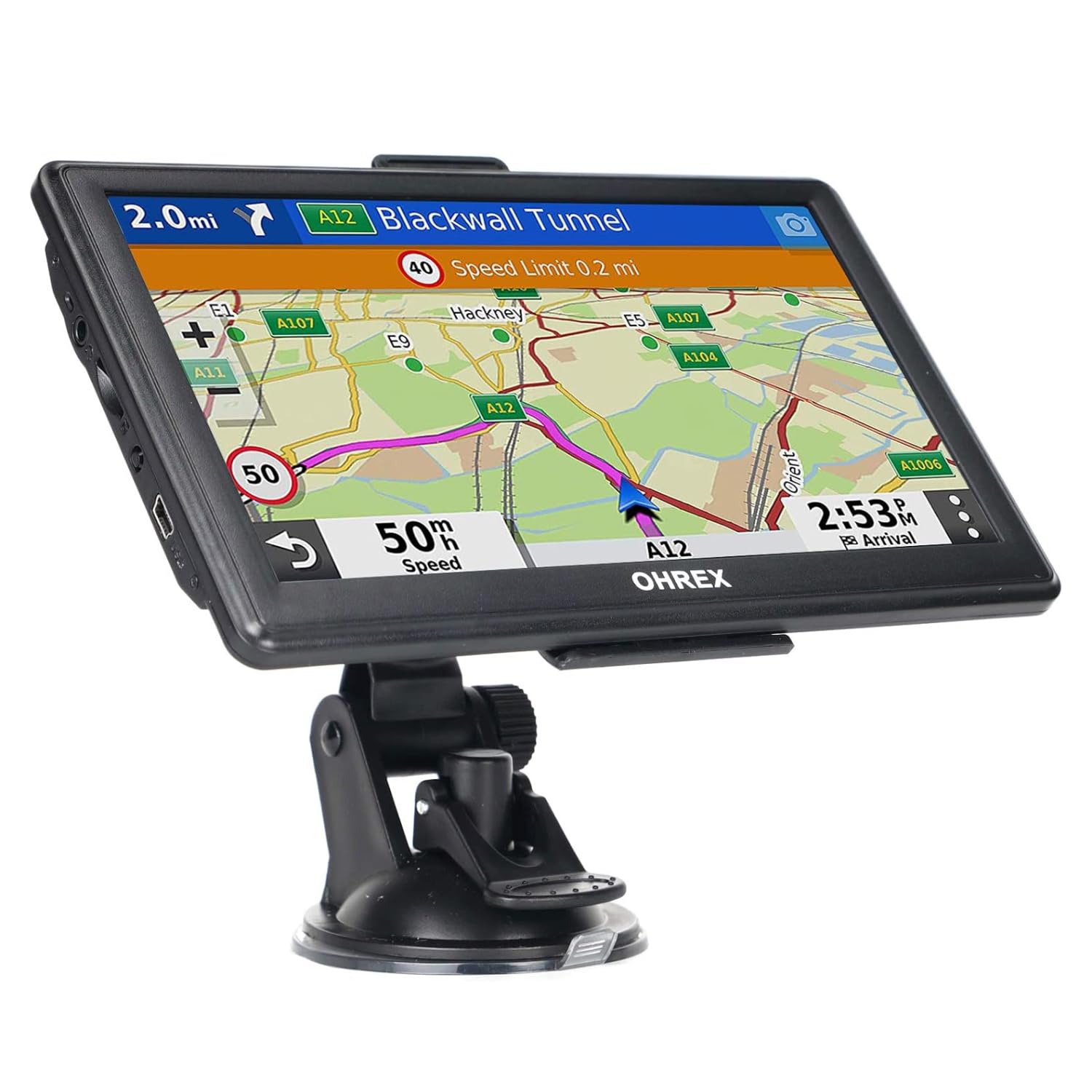NEWFUN GPS Camiones Profesional,7 Pulgadas Navegador GPS Coche,2026 Actualizaciones de Mapas de Europa para Toda la Vida,para Camiones y Coches