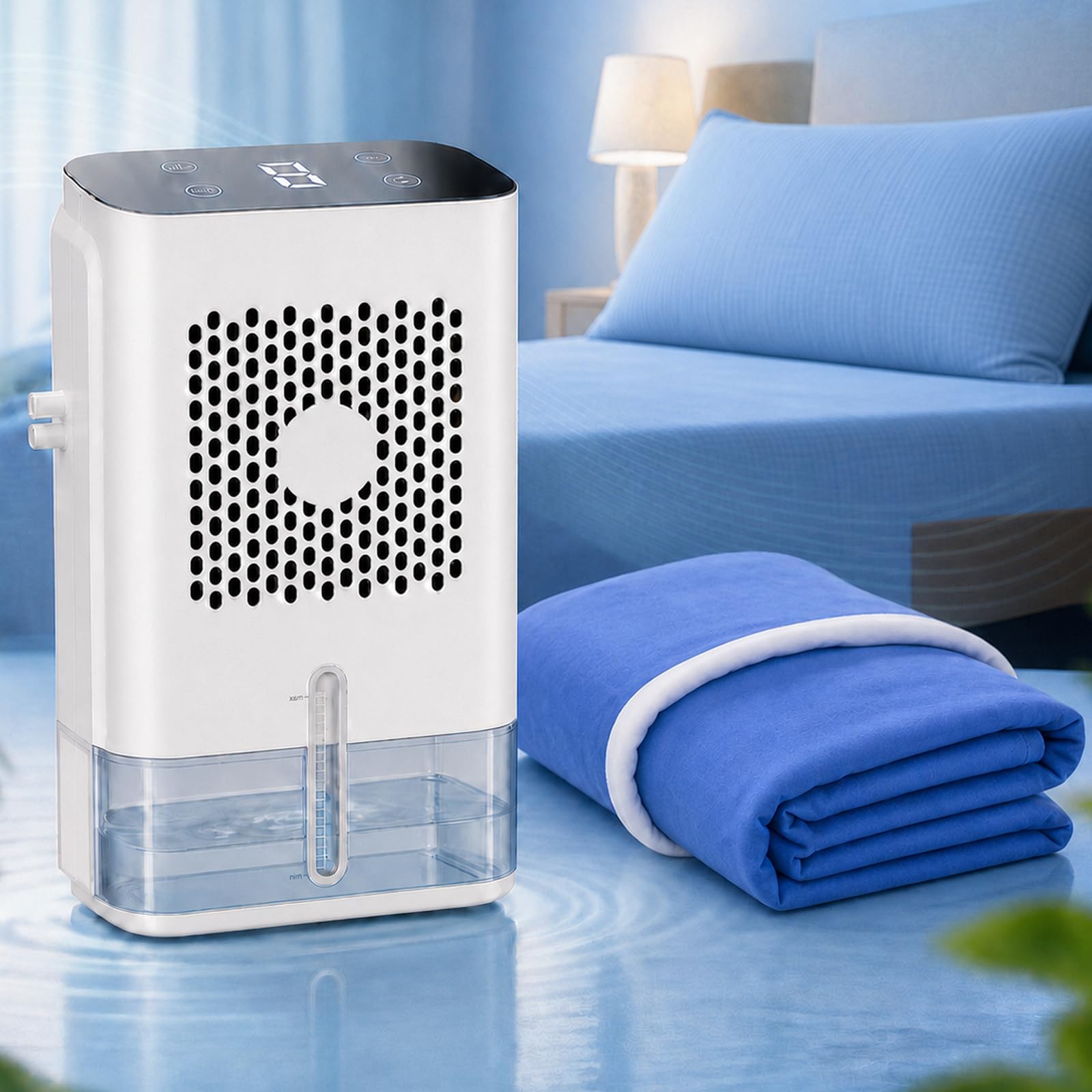 Materasso Raffreddato Ad Acqua, Bassissimo Consumo Energetico, Alimentazione Sicura 12v Bassa Tensione, Serbatoio 1,7l, Compatibile con Ghiaccio, per Sonno Estivo Single