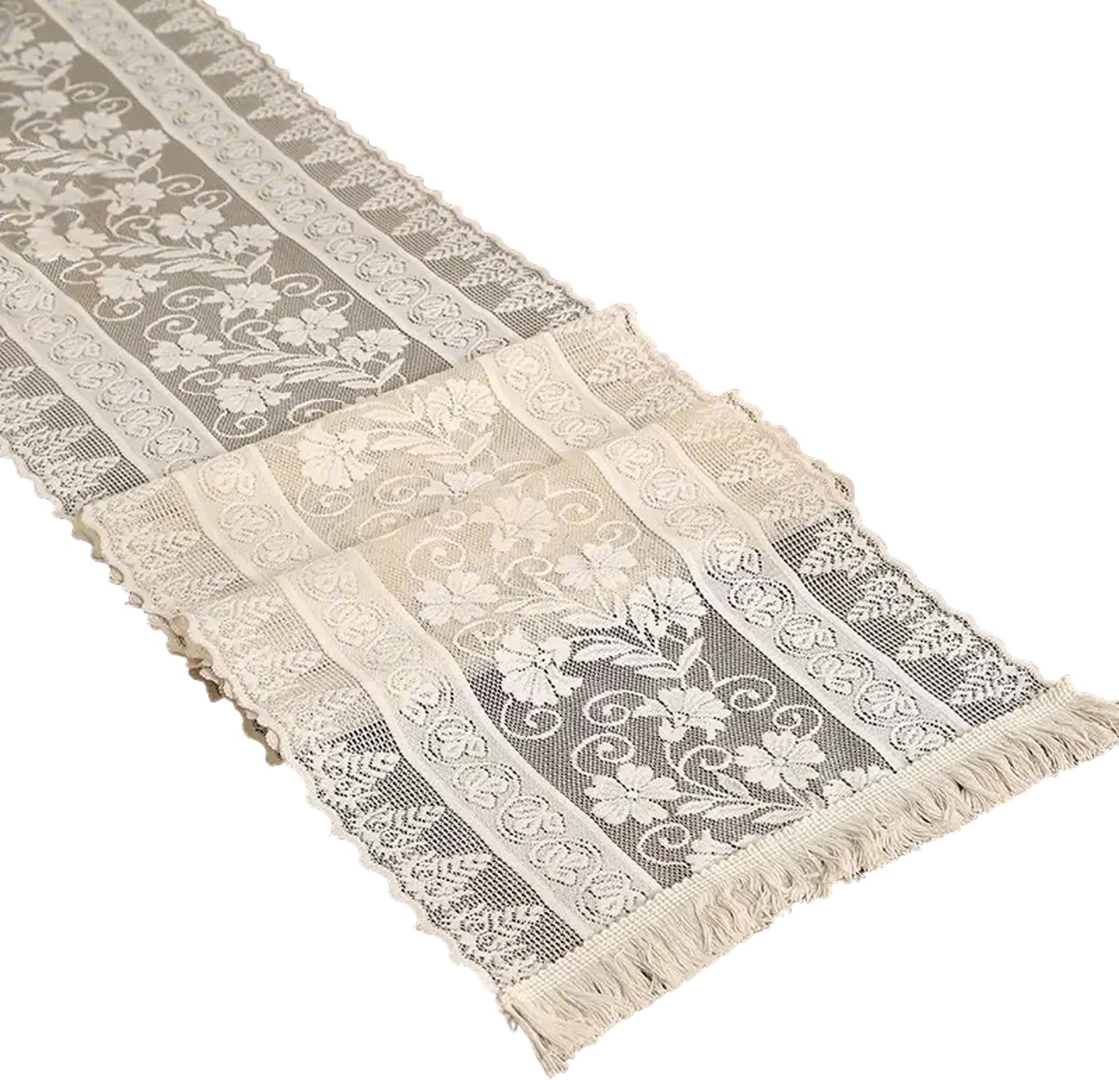 Tablecloth Classical Lace Table Overlay Table Runner Perfectly for Wedding Receptions and Festival Celebration Vintaged Lace Overlay