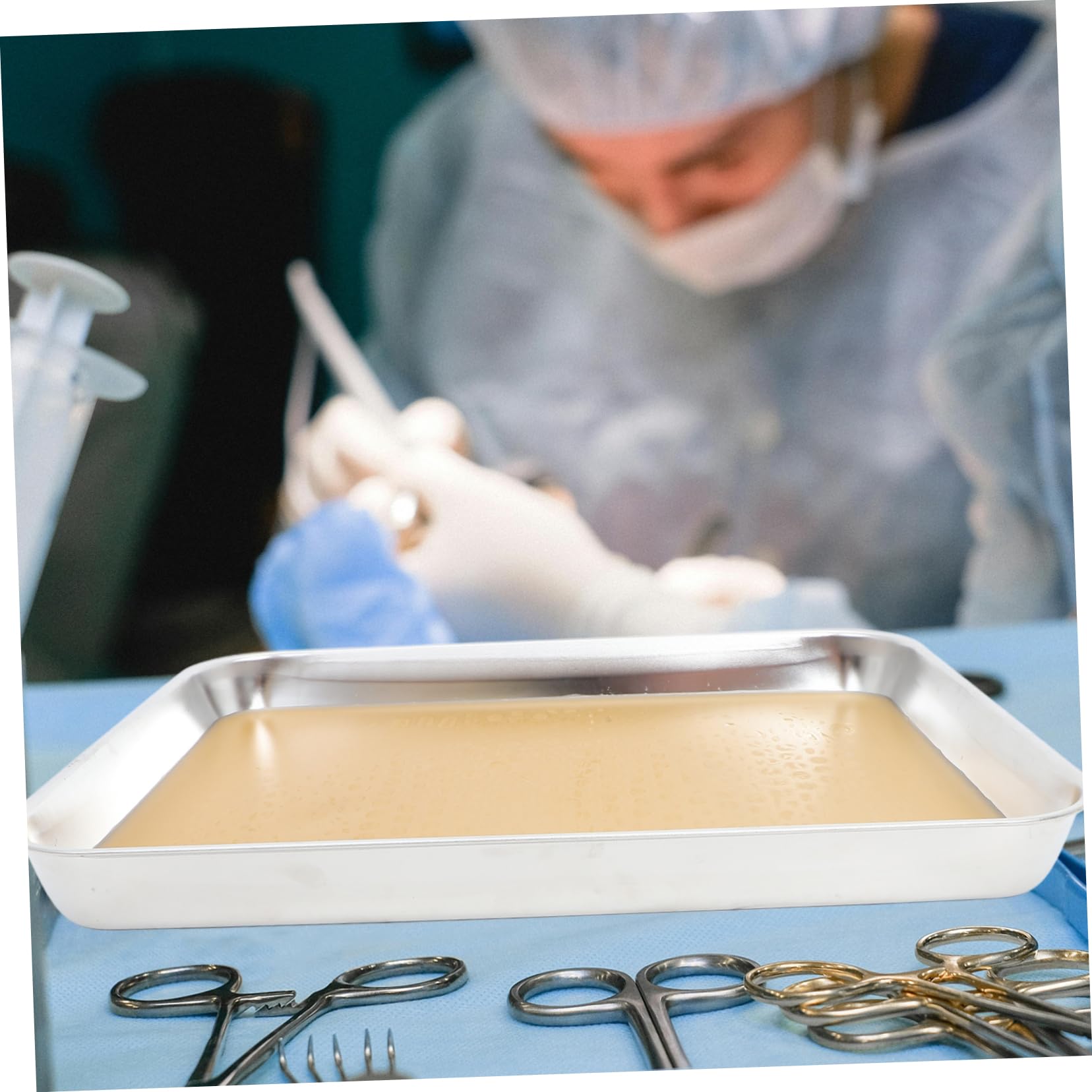 Cabilock Plateau De Dissection Métallique Pour Laboratoire Plateau Avec Cire Outil De Laboratoire De Dissection Métal