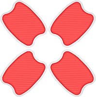 Vista 9 de 4 calcomanías protectoras de fibra de carbono negra TPU para manija de puerta de coche, calcomanías universales para manija de puerta, películas