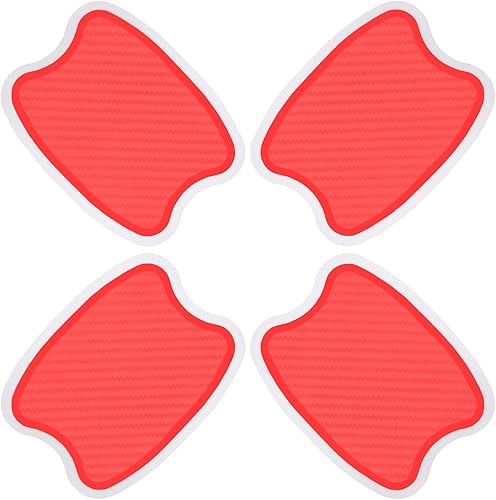 Miniatura 9 de 4 calcomanías protectoras de fibra de carbono negra TPU para manija de puerta de coche, calcomanías universales para manija de puerta, películas