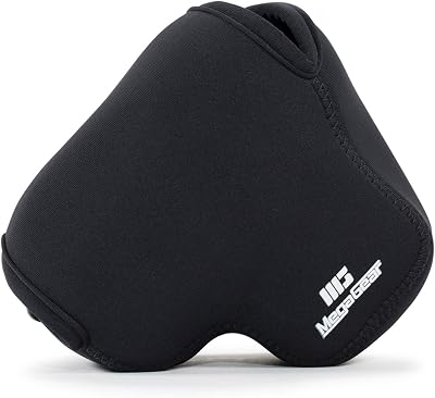 MegaGear MG446 Panasonic Lumix DMC-FZ2500, DMC-FZ2000, DMC-FZ1000 Ultra Light Neoprene Camera Case - Black, PU Leather