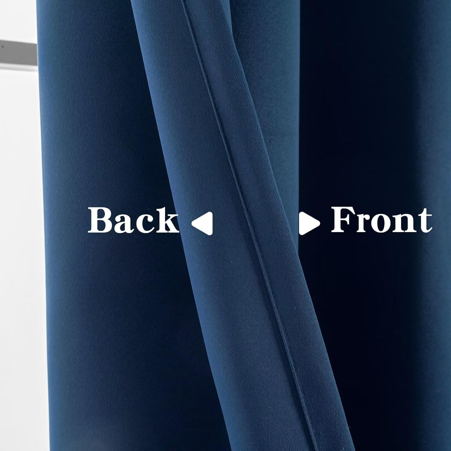 Blackout Curtains Customsize 1 Panel, Navy Blue Curtains Thermal Insulated Room Darkening Drapes for Bedroom, Rod Pocket Light Blocking Drapes Living Room(Custom Size, Navy Blue)