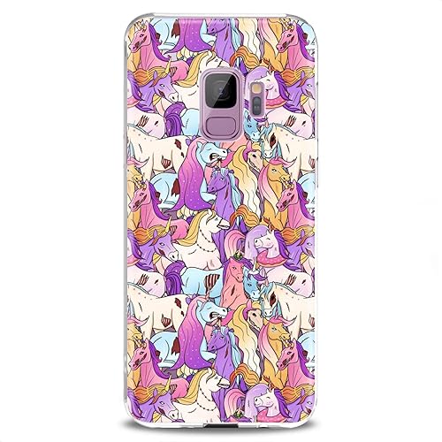 Miniatura 7 de Cavka Funda de TPU compatible con Samsung S21 FE Ultra S20 Plus S10 Note 20 5G S10e S9 suave diseño de unicornios zombies estampado de terror de