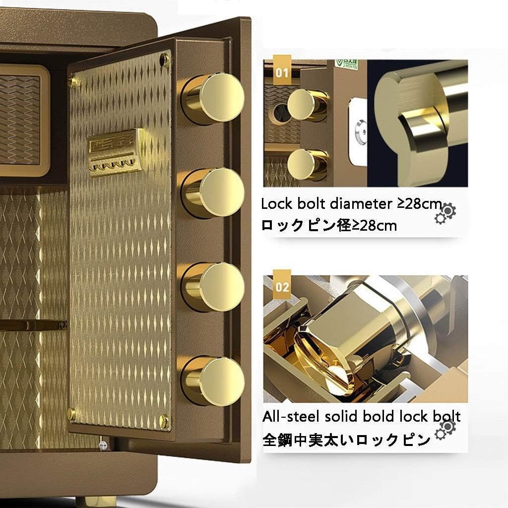 Security Box Digital Cabinet Safe Small Home Fire and Anti-Theft Steel Safet/Brown