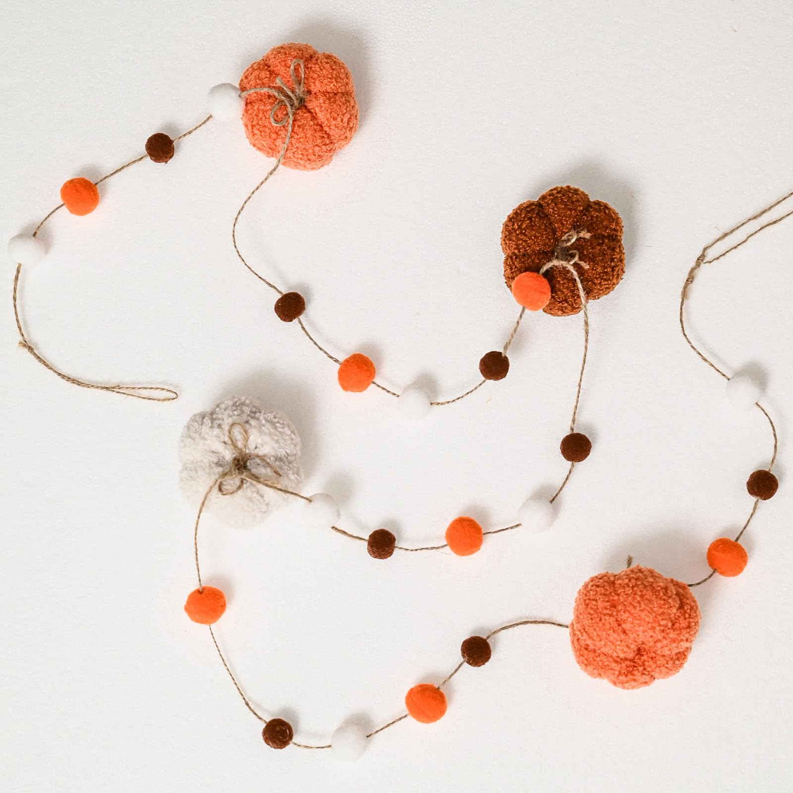 DN DECONATION Fall Garland for Mantle, Pumpkin Decor for Home Party Tree