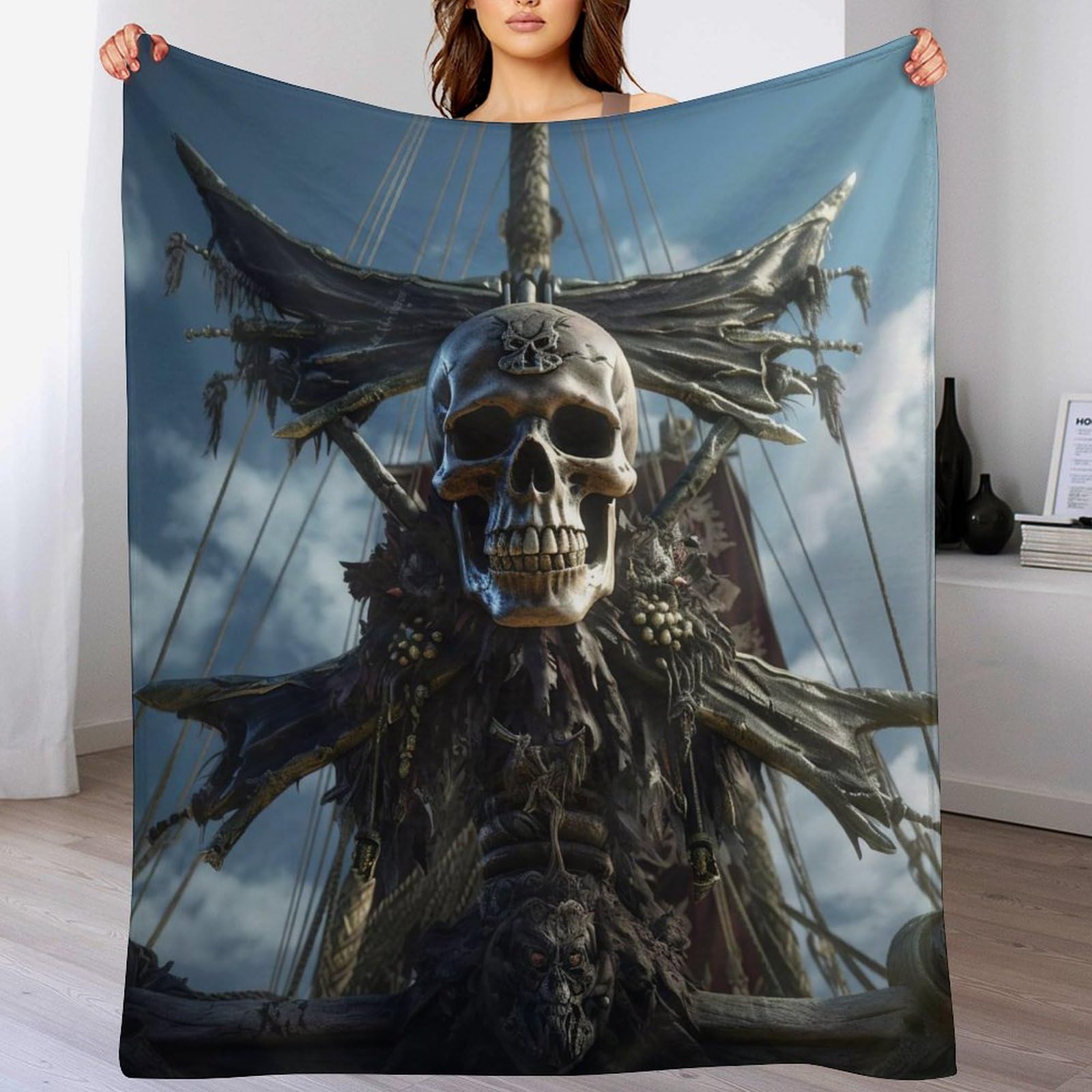 Couverture polaire pirate 180x200 plaid lit et canapé