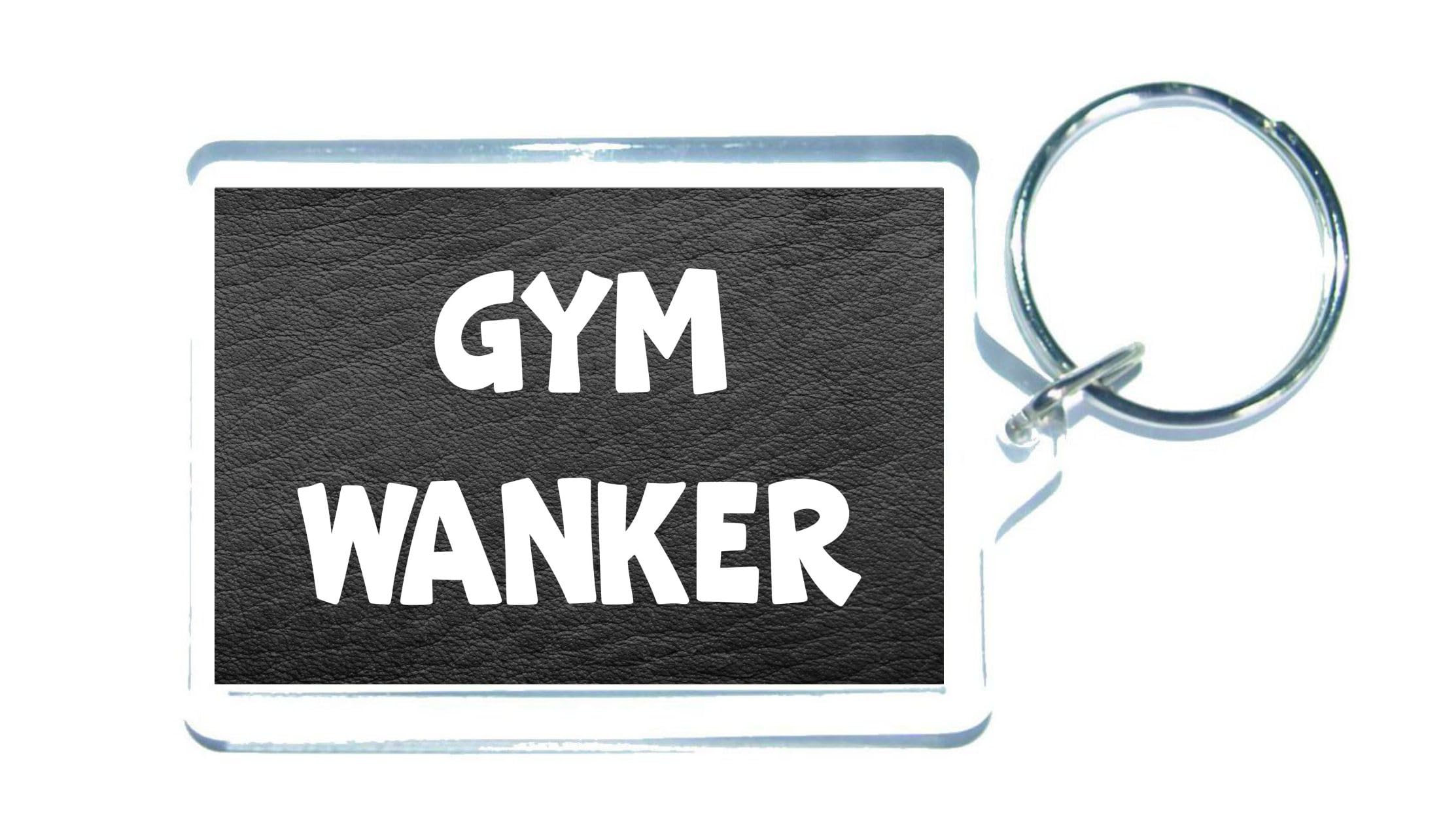 Decalarama Clear Gym Keyring Gift - Gym Wanker - Fun Cute Cheeky Exercise Novelty Present