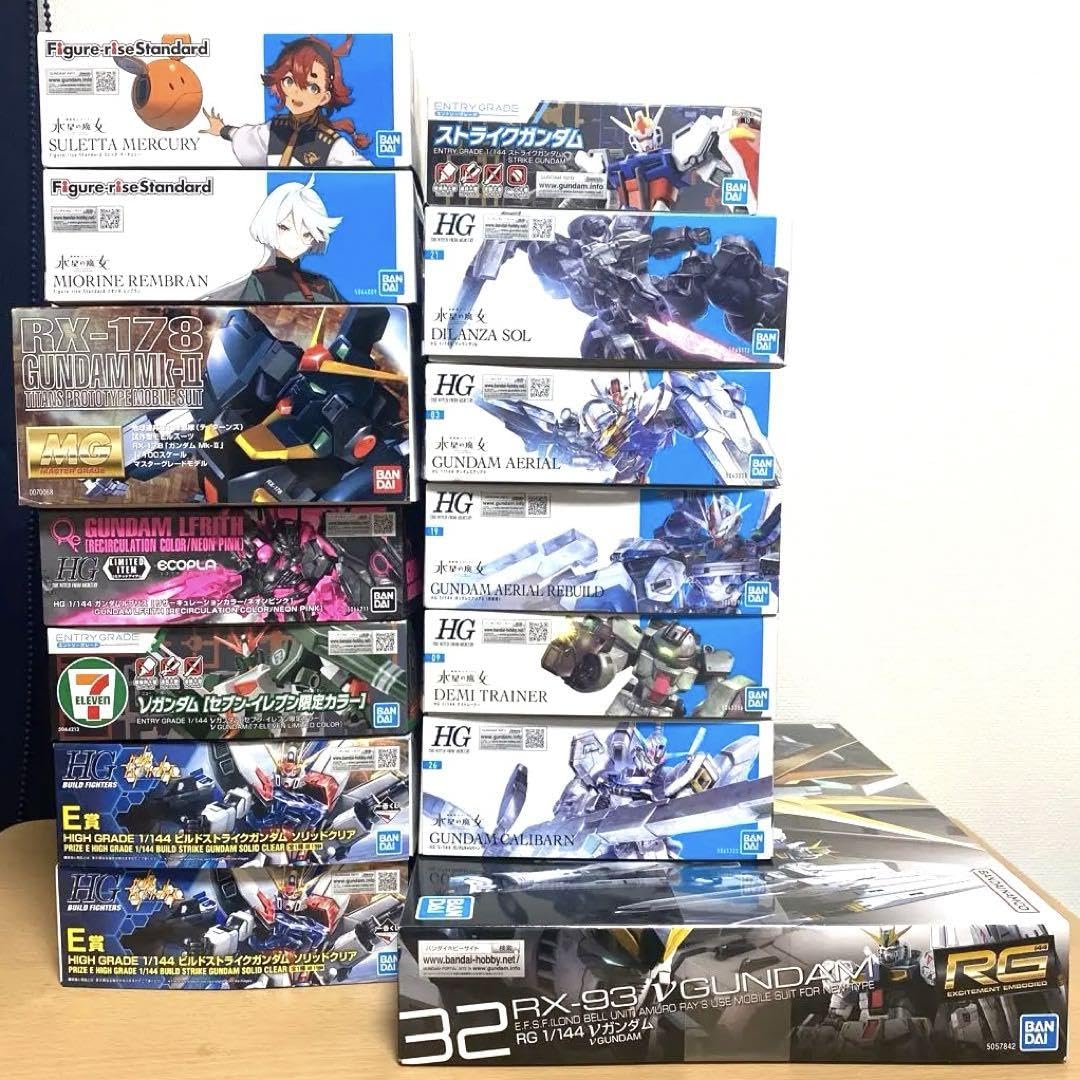 【定価】HG ガンプラまとめ売り　14個セット バンダイガンプラまとめ売り14個セット（MG,HG,RG,EG)