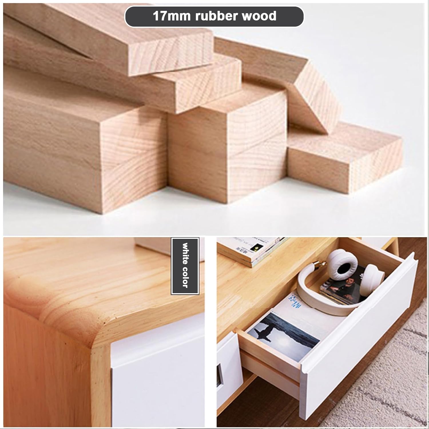 Fully Assembled Floating TV Stand, Modern TV Stand with 2 Drawer, Solid Wood Floating Entertainment Center, Wall Mounted Media Console for Living Room (B, 47.2IN)