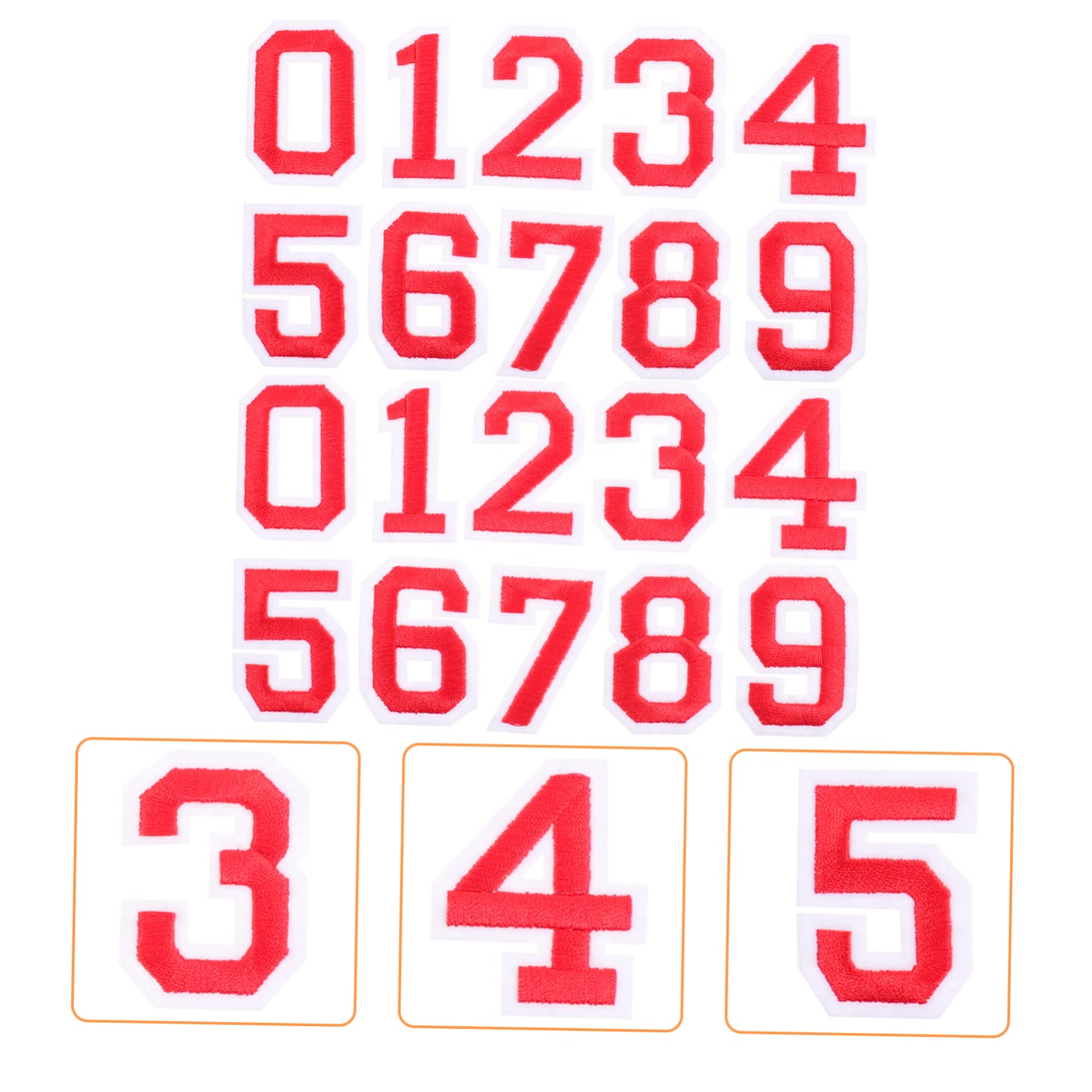 GARIOUANS Selbstklebende Zahlen Aufkleber Set - 20 Stück Für Trikots, T-Shirts & Kleidung