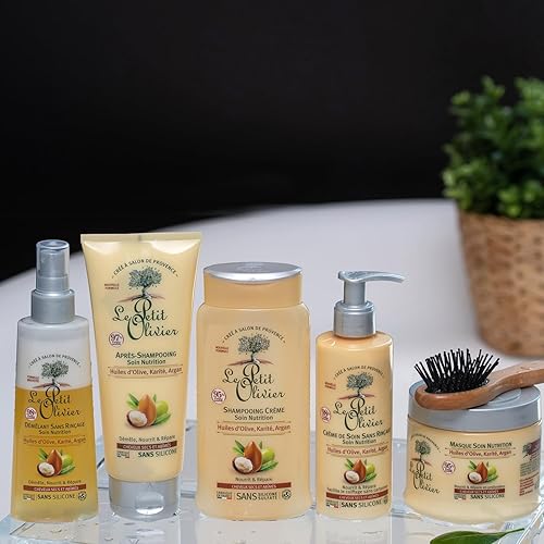 Miniatura 6 de Le Petit Olivier Nutrition - Desenredante de cabello sin enjuague, aceites de oliva, karité, argán, desenreda y repara, enriquecido con ingredientes