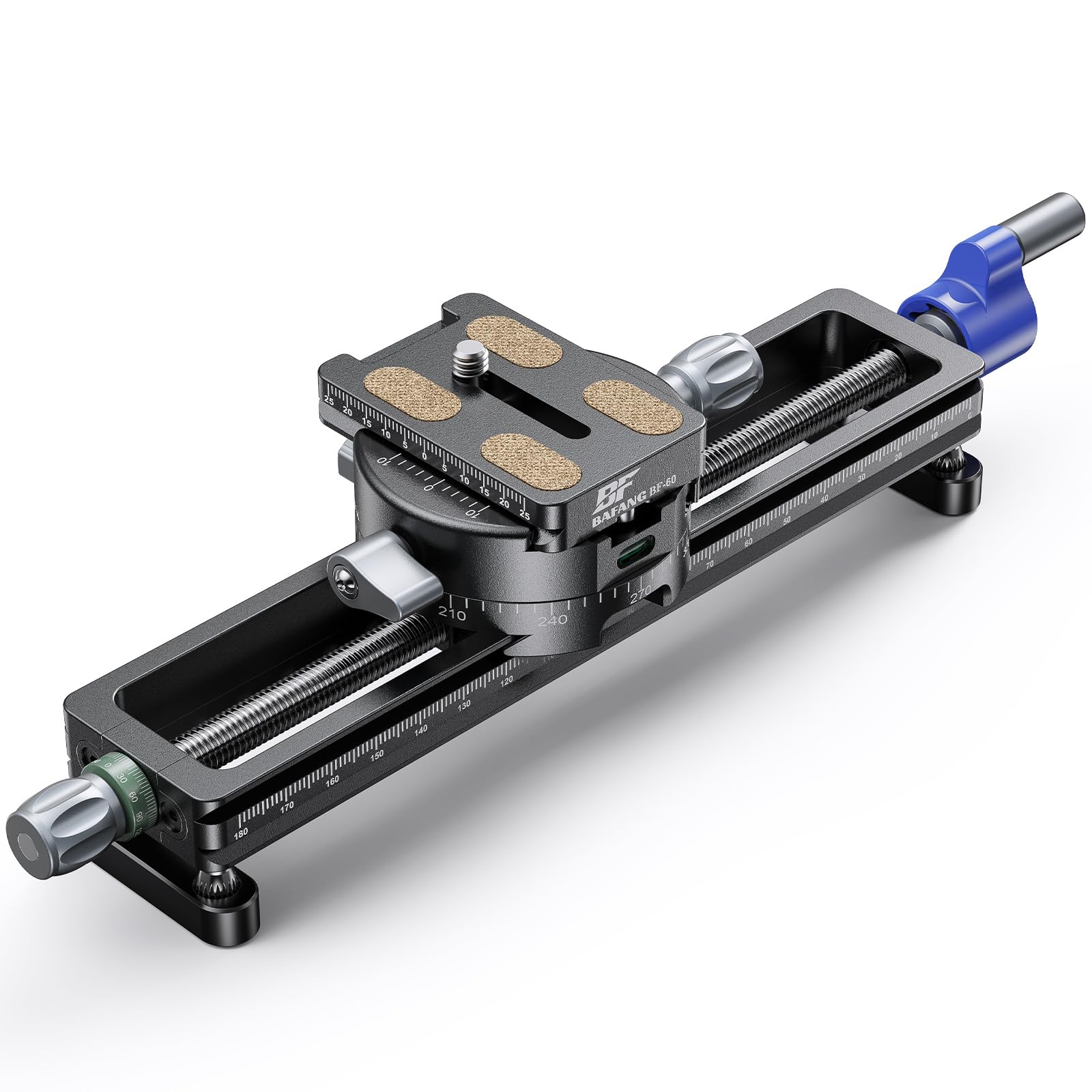 Kamera Slider, 180 mm/7,08 Zoll Kameraschiene mit Schnellwechselplatte und klemme für DSLR Stativ Einbeinstativ Kugelkopf,Maximale Belastung 8kg
