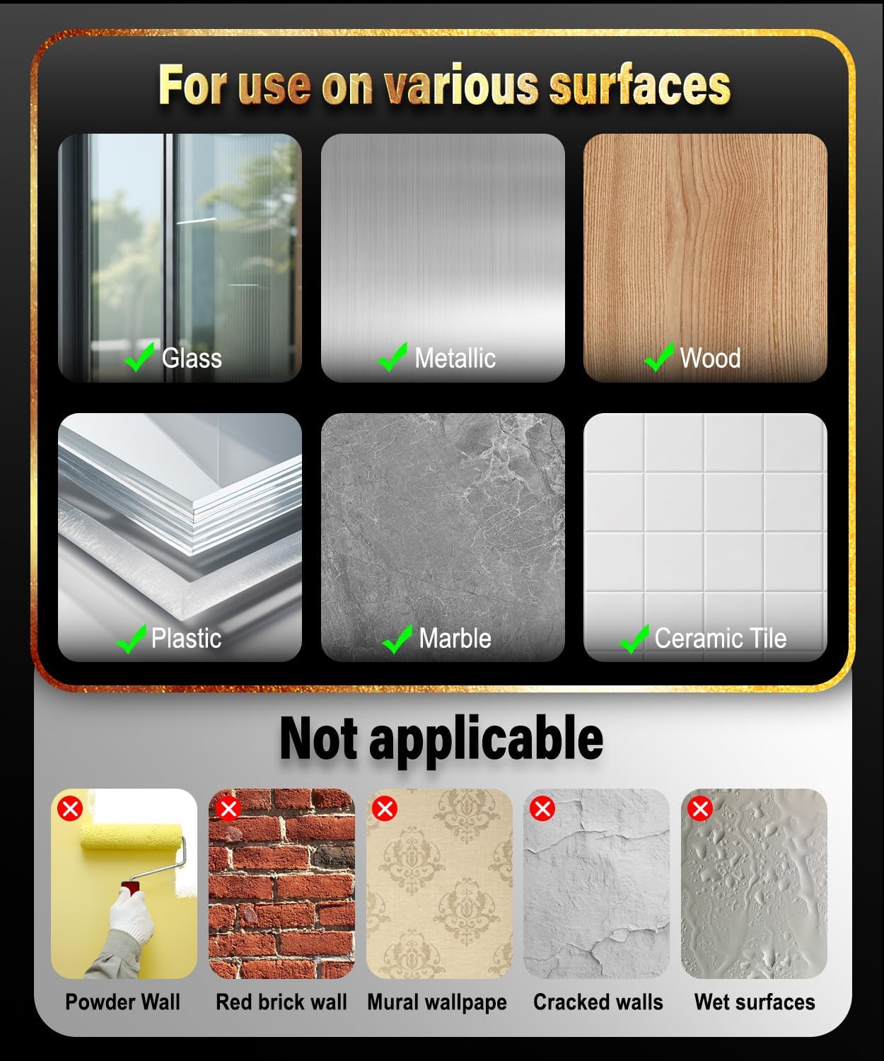 Hook and Loop Strips with Super Adhesive Heavy Duty, Heat Resistant Waterproof, 4 Sets 3.6"x2" Square & 8 Sets 2" Round, Car Mats Outdoor or Indoor Use - Image 6