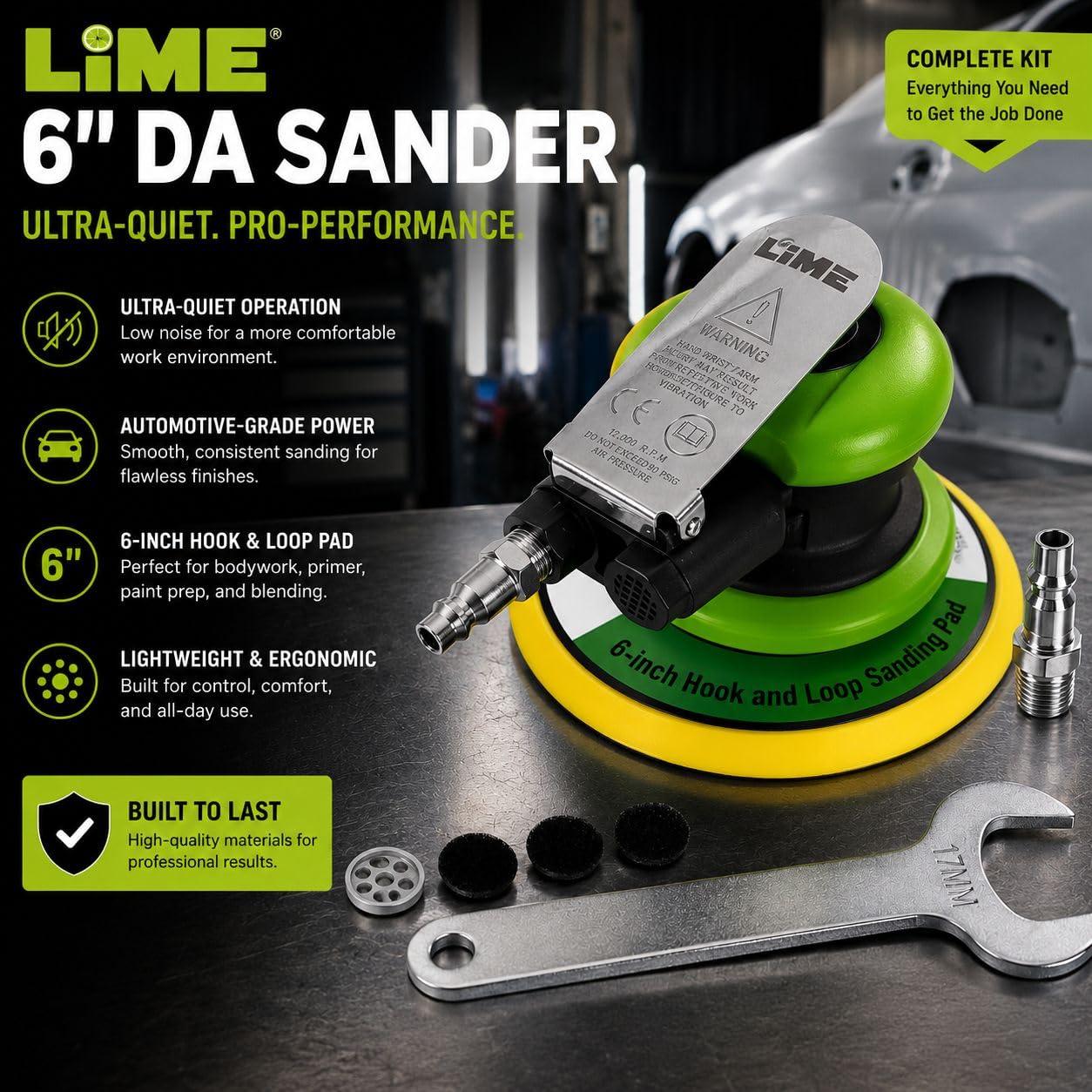 6" Orbital Sander for Auto Body & Paint -4 6" Orbital Sander for Auto Body & Paint -4