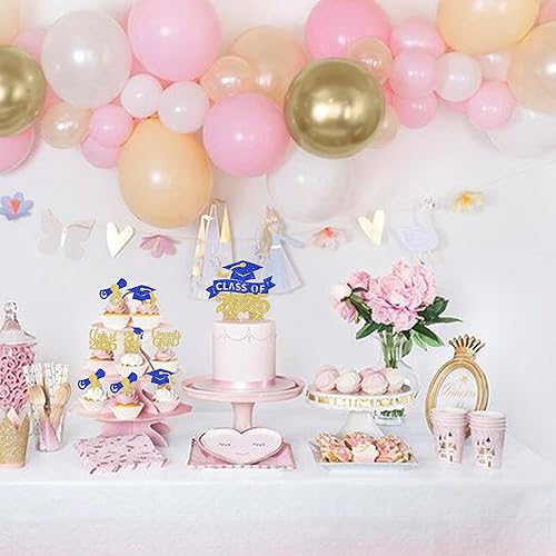 Miniatura 68 de Paquete de 24 adornos dorados para cupcakes de graduación 2025 con purpurina So Proud of You Done Diploma Graduation Cap Cupcake Picks Class of 2025