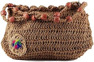 Sacchetto rotondo ecologico fatto a mano all'uncinetto, ideale per una gita, regalo per il tuo amore