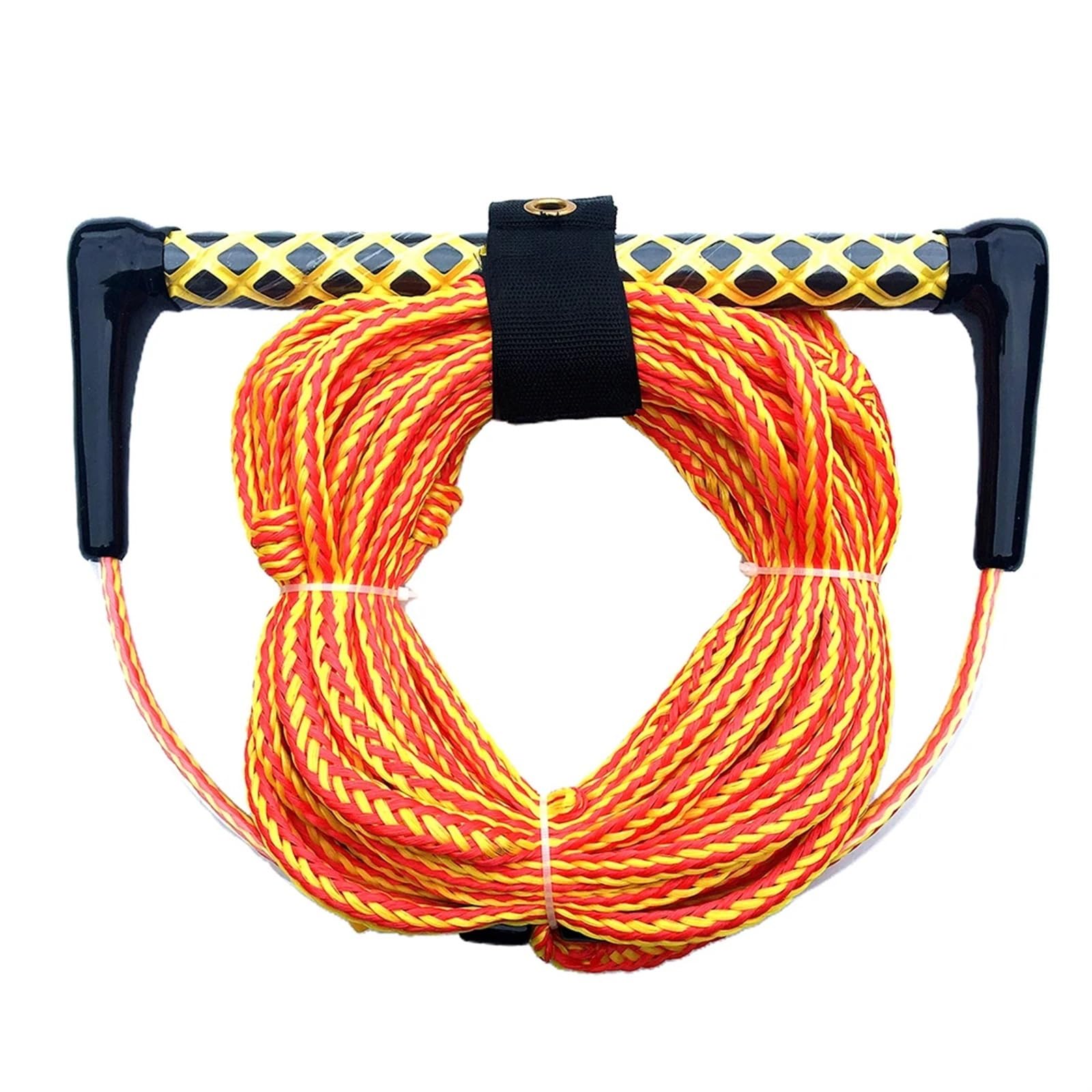Cuerda de rodilla para esquí acuático y wakeboard para navegación, 3 secciones, deportes acuáticos, mango flotante de 15 pulgadas