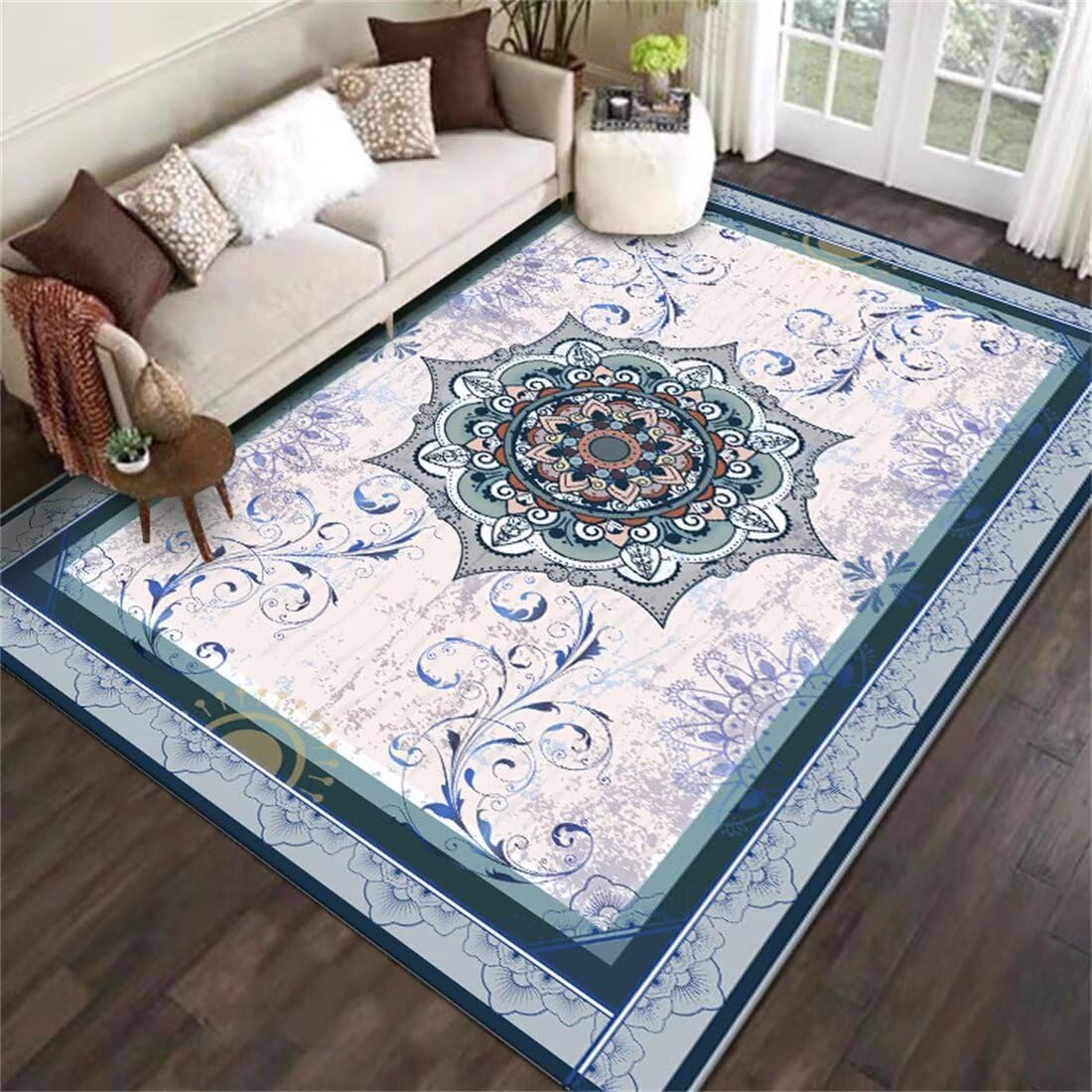 Tapis de salon absorption acoustique et anti-froid facile à entretenir 130X190