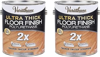 298272-2PK Ultra Thick Floor Finish Polyurethane, Gallon, Gloss Clear, 2 Pack