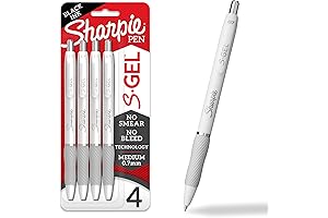 Sharpie S-Gel Medium Point Black Gel Pens (4-Pack)
