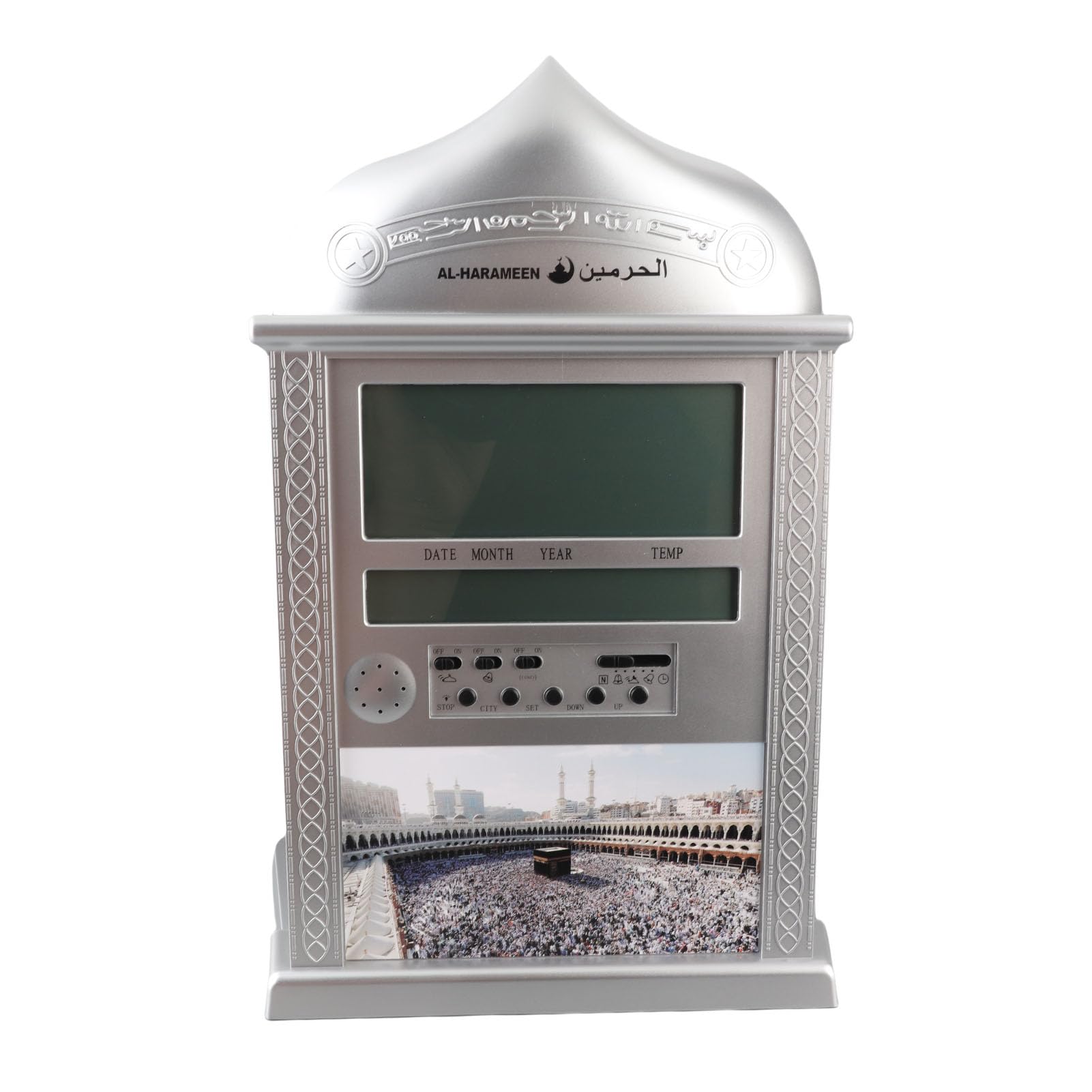 Reloj Azan Digital con Calendario (Plata)