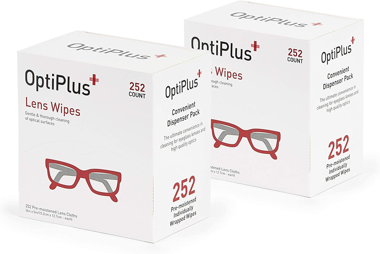 OptiPlus Eyeglass Lens Wipes l PreMoistened l Cleaning