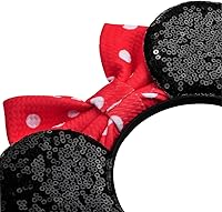 Vista 262 de FANYITY Orejas de ratón, diadema de lentejuelas con orejas de ratón para niños, niñas y mujeres (MN)