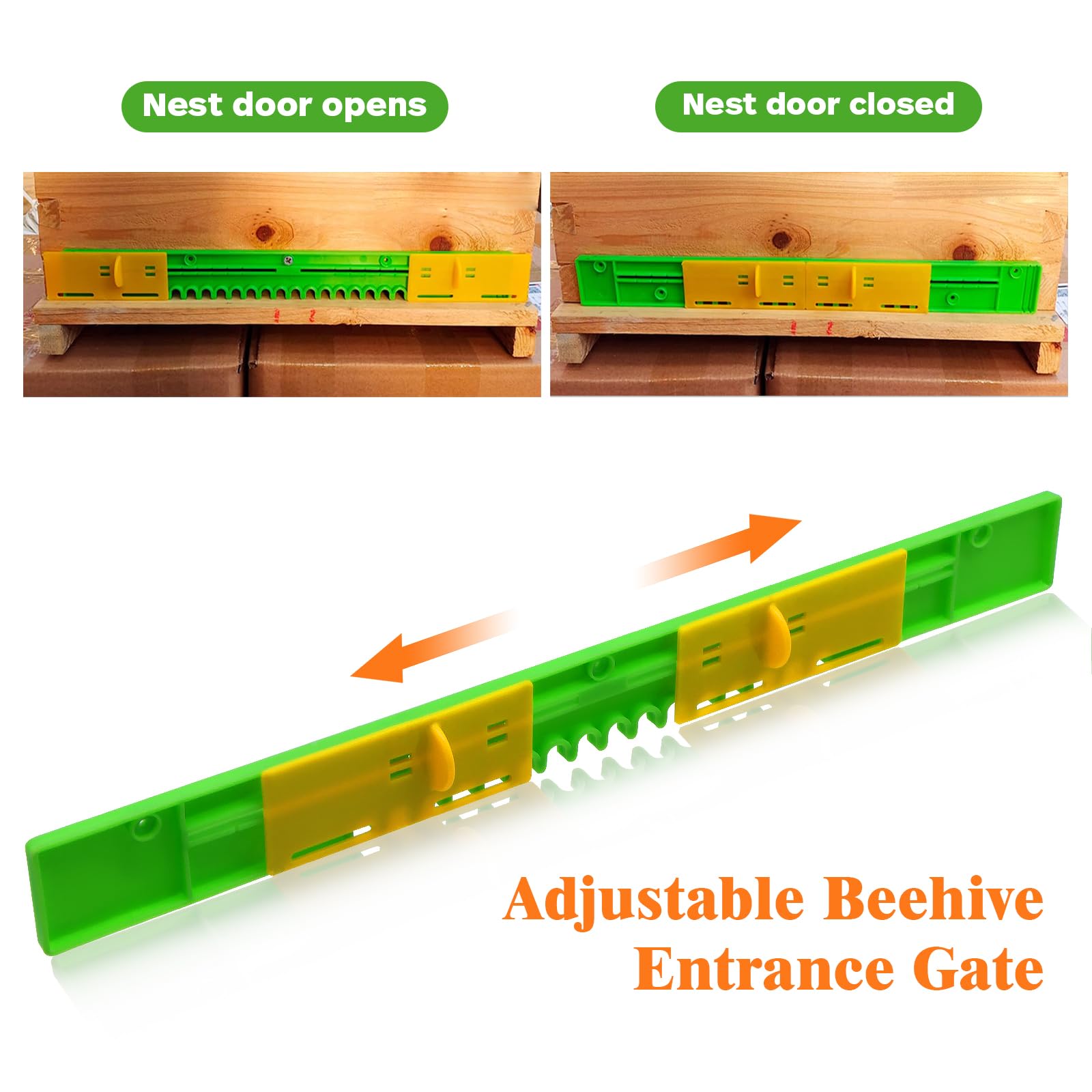 6 Pack Beehive Entrance Reducer, Bee Hive Mouse Guard 8 Frame Plastic Sliding Guards~p151498423