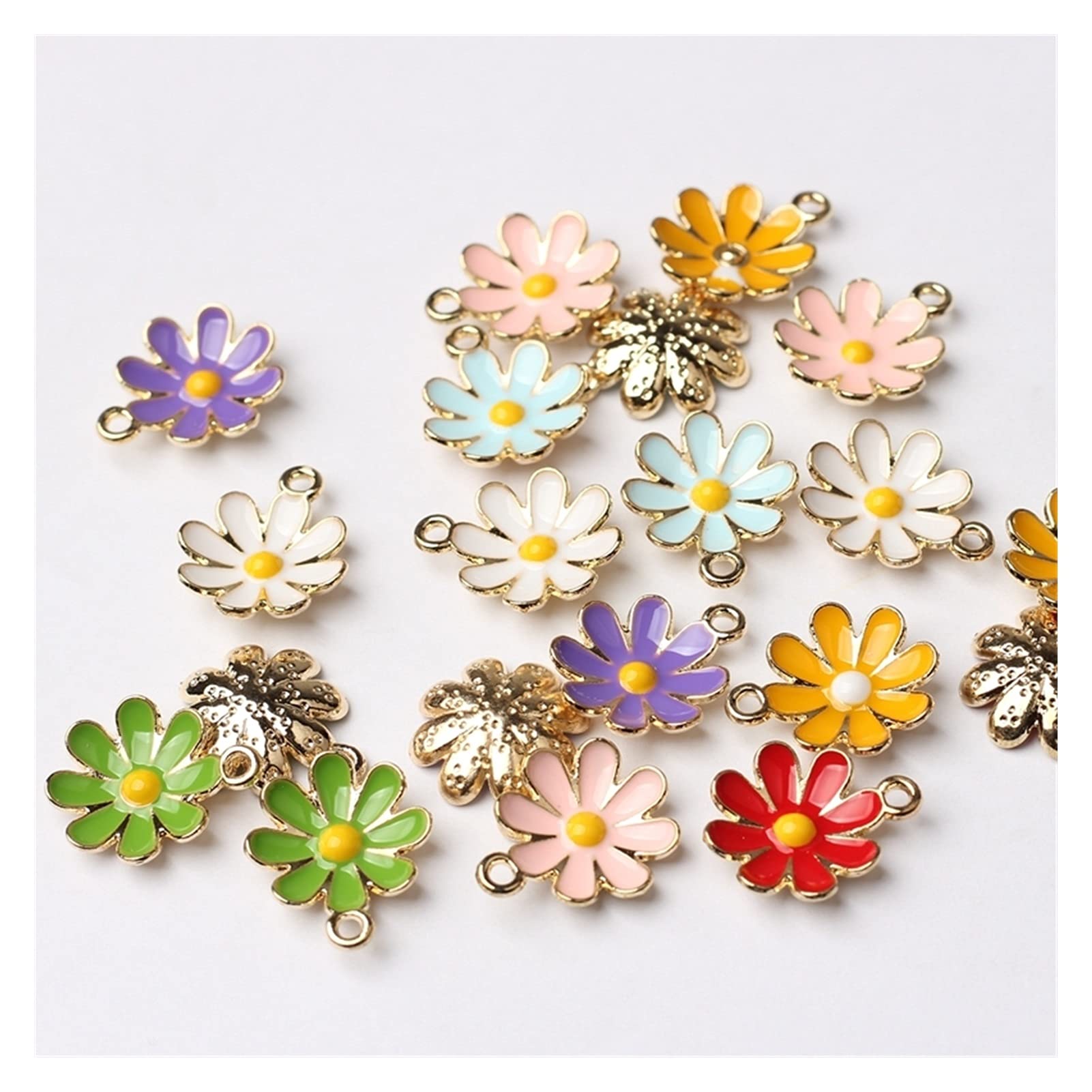 Amazon.com: KP 20pcs /lot 18mm Zinc Alloy Golden 3D Mini Enamel