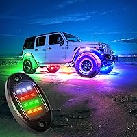 Vista 11 de 4 cápsulas de luces LED RGB+IC para ATV, carritos de golf, UTV, camiones, autos, SUV, RZR, SXS, kit de luces LED de persecución de sueños