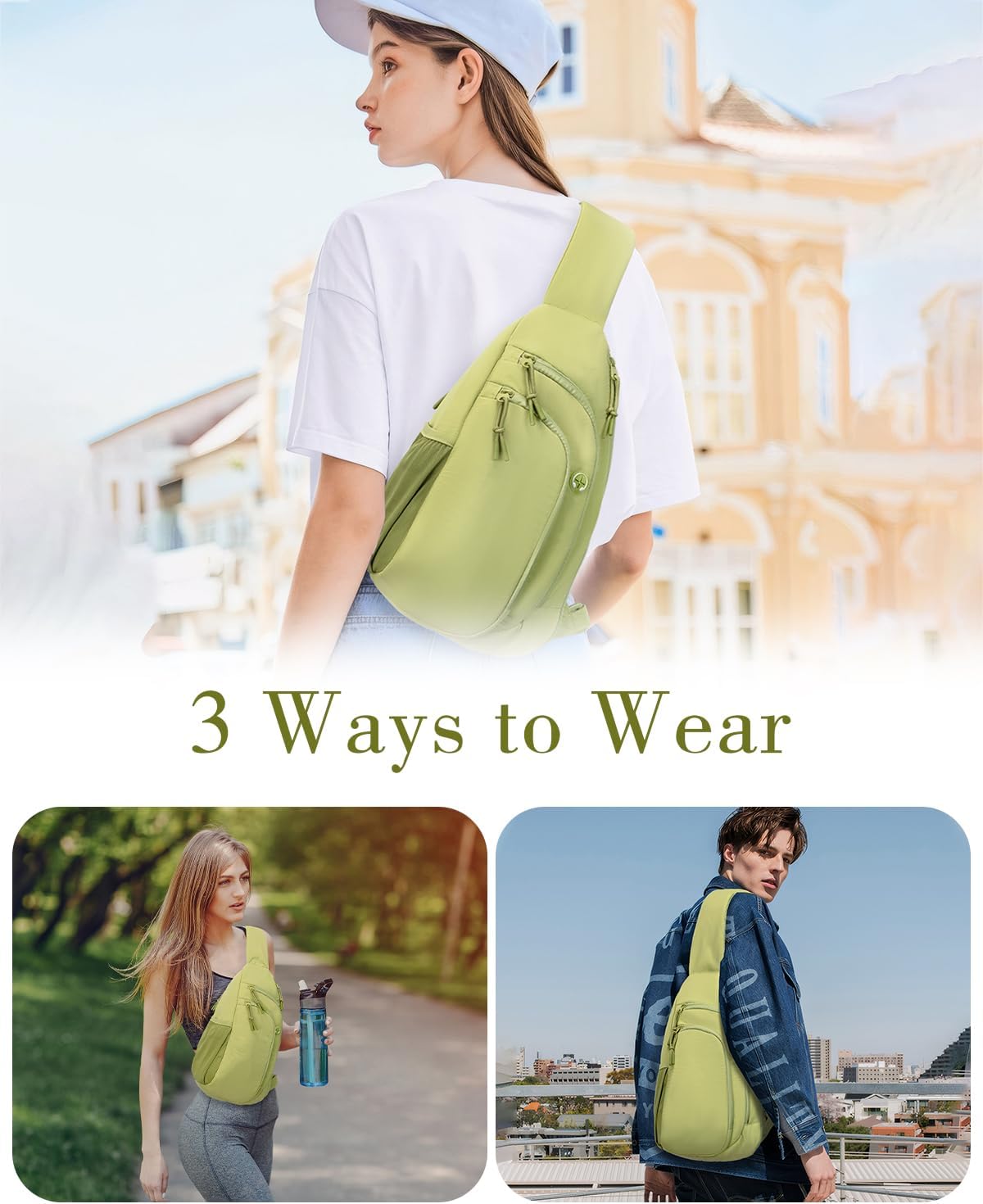 Sling Bag Nylon Crossbody Bags for Women with Anti-theft RFID Blocking Pocket Cross Body Purse Adjustable Shoulder Strap - Image 2