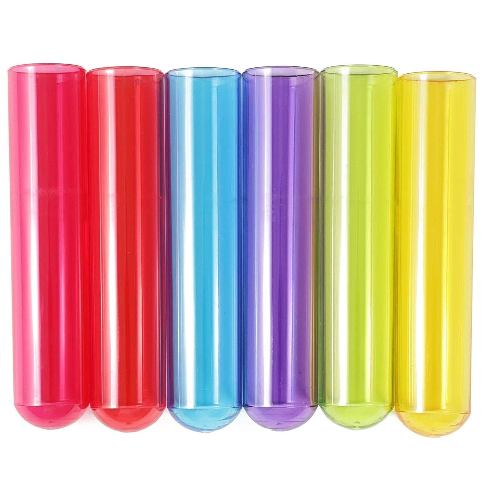 Reagenzglashalter Ständer 4er-Pack Reagenzgläser aus Kunststoff mit Gestell for Partys, Pflanzenvermehrung, Schnapsglashalter for die Wissenschaft Werkzeug Laborzubehör