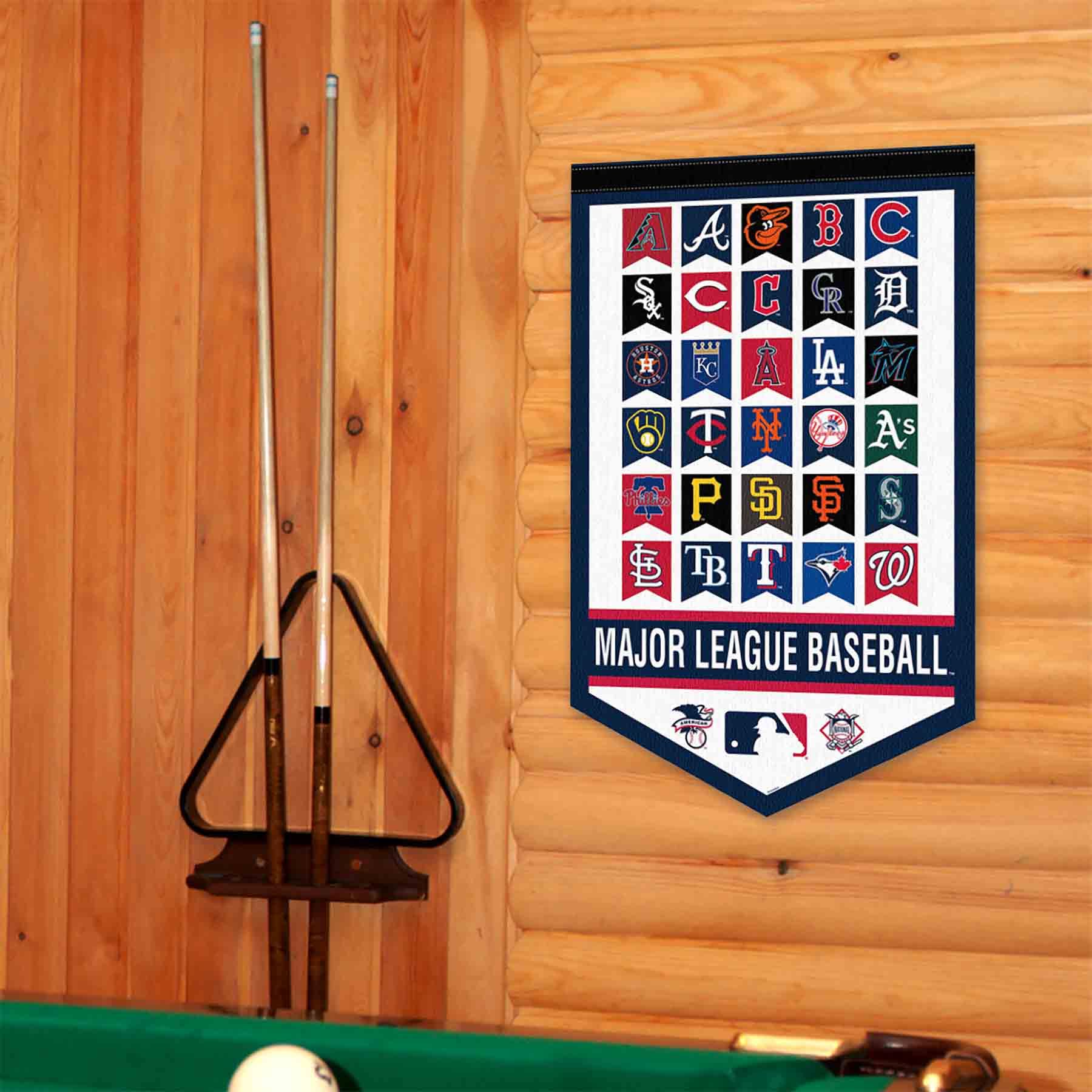 WinCraft Baseball League All Teams Pennant Banner