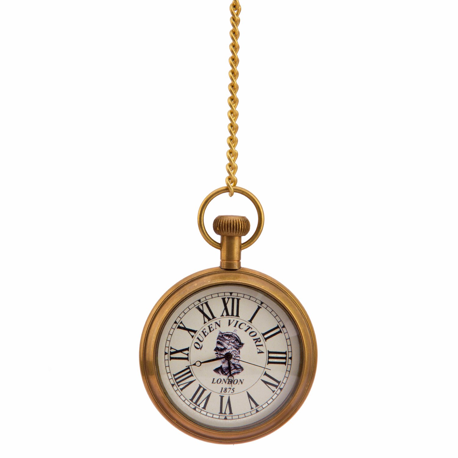 Aakrati Devyom Devyom Style Brass Pocket Watch with Roman Numbers, Queen Eliza
