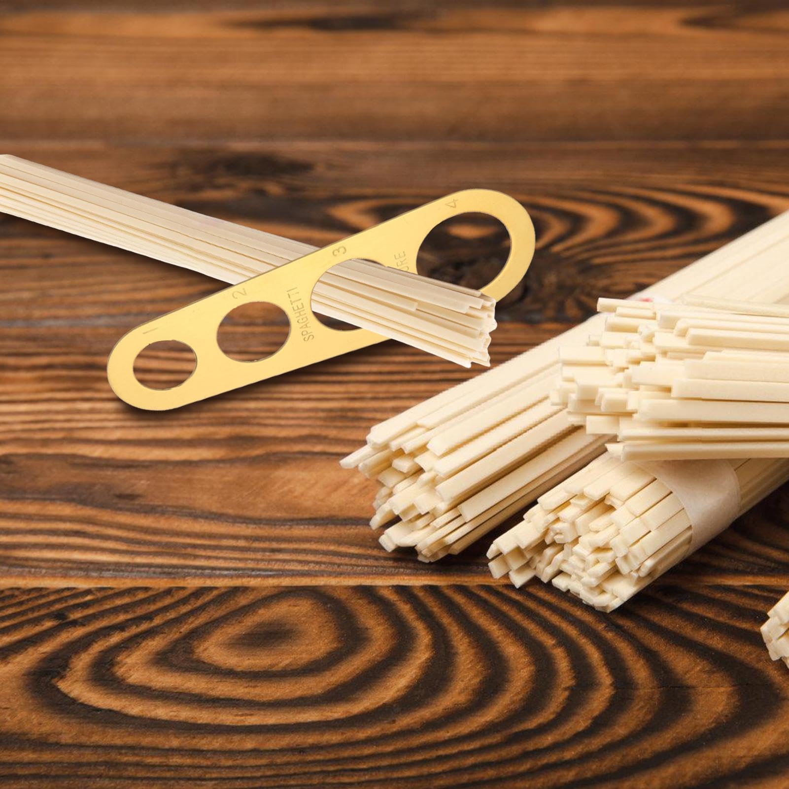 Spaghetti Measuring Tool - Stainless Steel Spaghetti Measurer | Pasta Portion Control Gadgets, Quick Spaghetti Ruler Measurer Device, 4 Serving Sizes To Measure Spaghetti For Kitchen