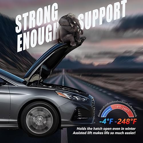 Miniatura 6 de Vepagoo PM3570 - Puntales de capó delantero compatibles con Hyundai Sonata Sedan 2015 2016 2017 4 puertas capó excluyendo soportes híbridos de